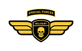 istock Special forces label military patch isolated on white 1331995782