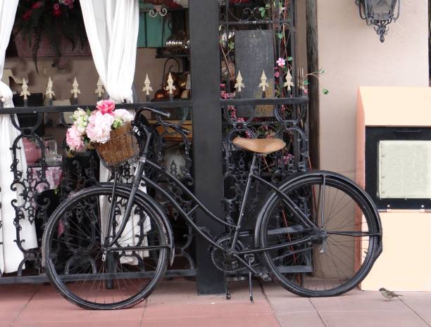 istock Vintage bicycle near a window 1331996739