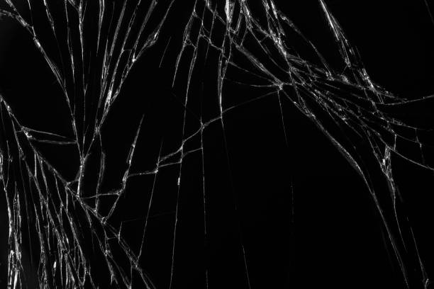 istock Texture broken glass with cracks. Abstract of cracked screen Smartphone from shock. 1331998066