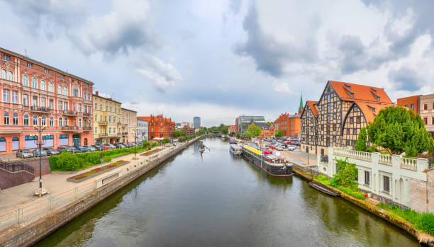Panoramic view of Bydgoszcz, Poland.