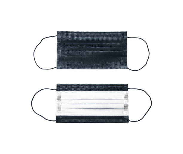 istock Front and back of surgical face mask 1332000588