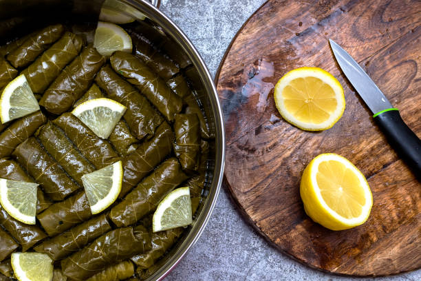 istock Traditional Bulgarian homemade stuffed vine leaves 1332004998
