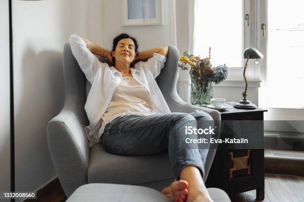 At Home Stock Photo - Download Image Now - Menopause, Sleeping, Women