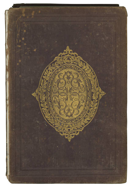 istock Antique Brown Hardcover Book with Design 1332014569