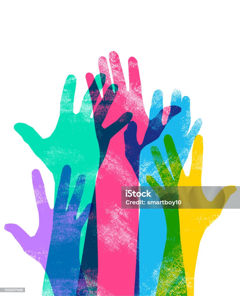 Single Hand Raised Human Rights Image Hands Raised Stock Illustration - Download Image Now - Hand, Community ...