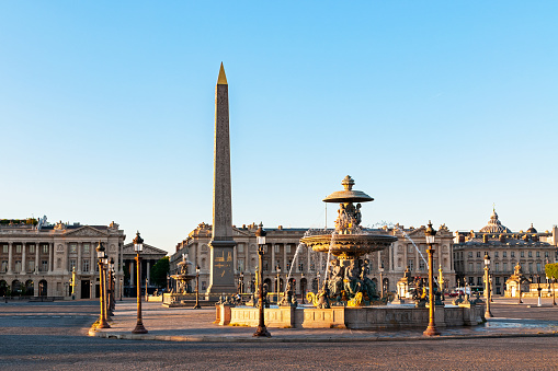 Fontaine des Mers, on place de la Concorde, in Paris, France.  (between Champs Elysées and Tuileries quarter)