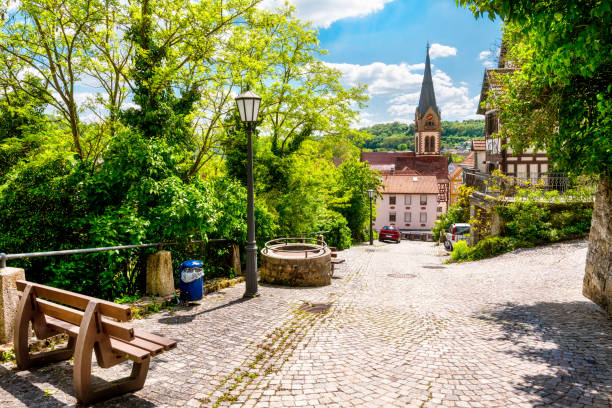 View to the city of Mückmühl, Eifel, Germany View to the city of Mückmühl, Eifel, Germany heilbronn stock pictures, royalty-free photos & images