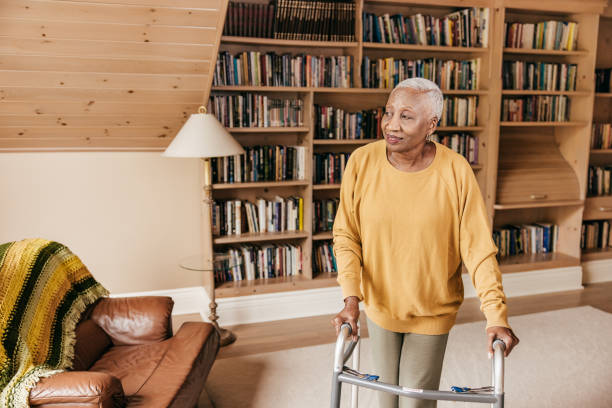 istock Senior women with walker 1332024301