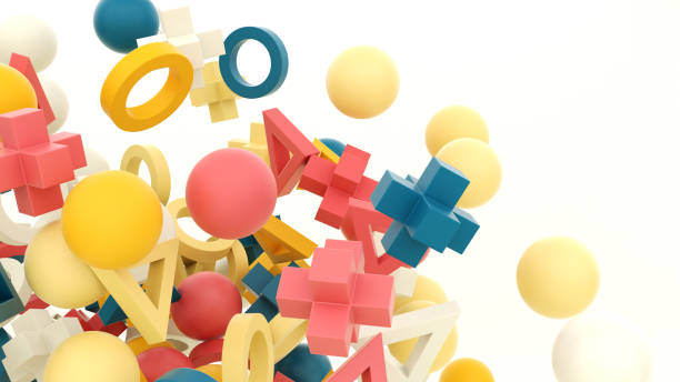 istock Background of Colored Geometric Shapes 1332026021