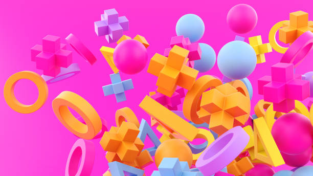 istock Background of Colored Geometric Shapes 1332026024