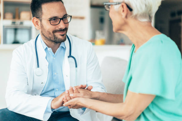istock Healthcare worker at home visit 1332030627