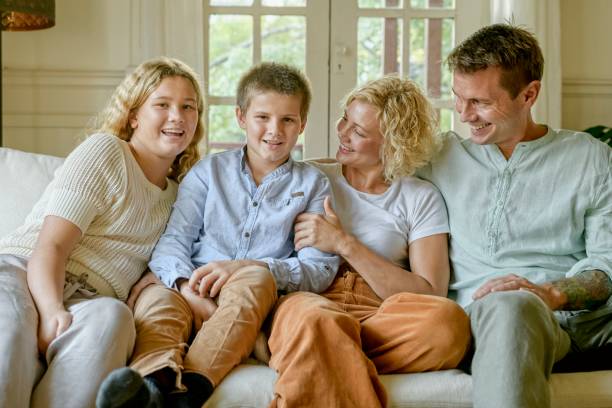 istock Young attractive family portrait 1332032638