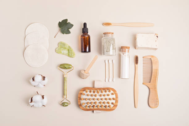 istock Home spa day idea. Eco friendly organic reusable self care accessories. 1332033402