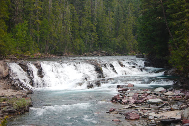 Waterfall in Glacier National Park