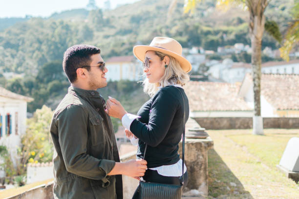 istock Tourist couple talking 1332045408