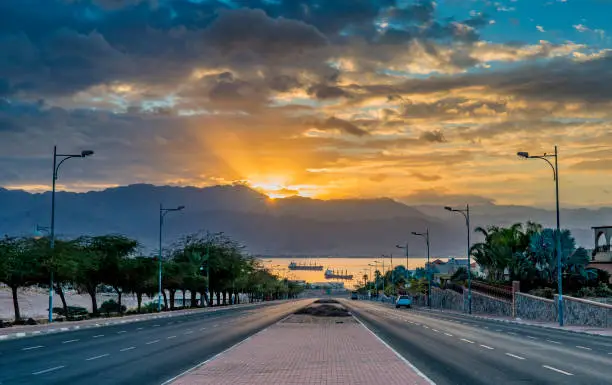 Photo of Morning at a street leading to the Red Sea