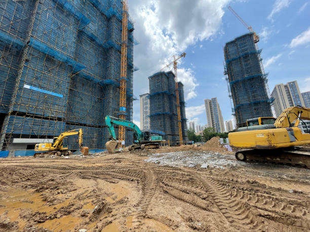 istock Construction of large houses 1332058844