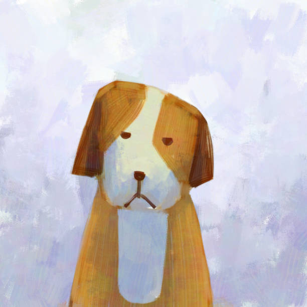 istock semi abstract digital art painting set of dog portraits 1332066521