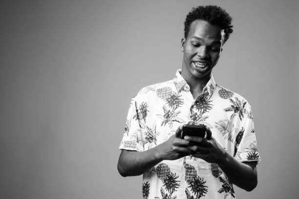 istock Young African tourist man ready for vacation 1332069694