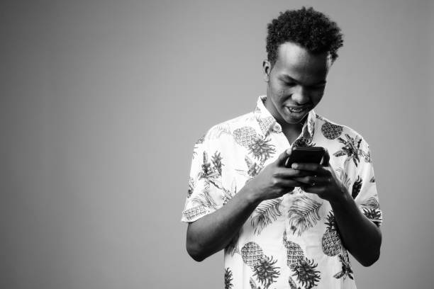 istock Young African tourist man ready for vacation 1332069703