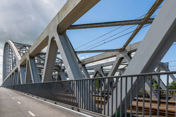 istock Large steel bridge with girders and columns 1332070079