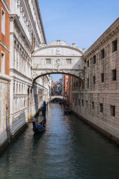 istock A narrow canal between buildings 1332070155