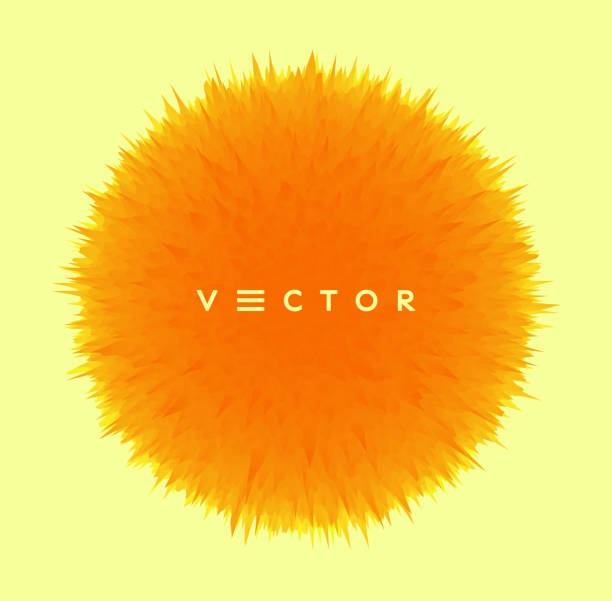 istock Fluffy shaggy ball. Floral art. Element for design. Vector illustration for advertising, marketing, presentation or greeting card. 1332077442