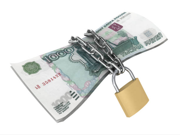 istock Russian ruble money finance safe lock 1332078963