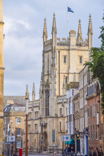 University of Cambridge, Cambridge, United Kingdom. Cambridge, United Kingdom - August 1 20201: University of Cambridge building exterior. queens college stock pictures, royalty-free photos & images