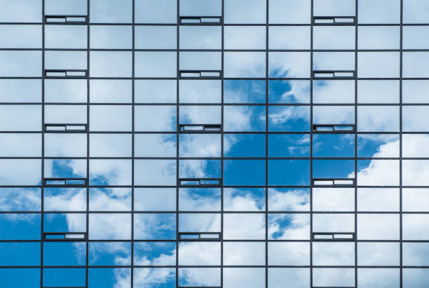 istock Reflection of sky on buildings 1332085542