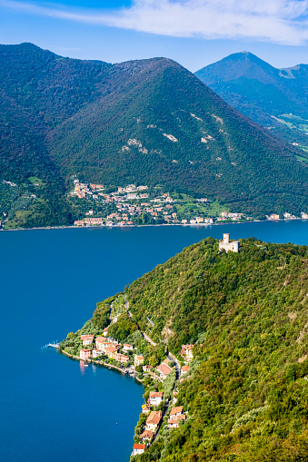 View of Lake Iseo from Monte Isola, its main island