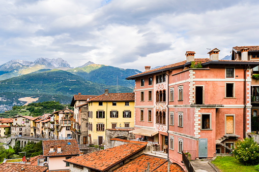 Panorama of Bienno in Val Camonica, a town which has become part of the club of \