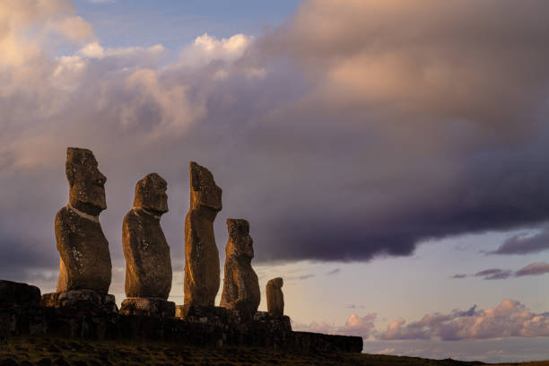 istock Ahu Anakena moai statues at the Easter Island 1332088984
