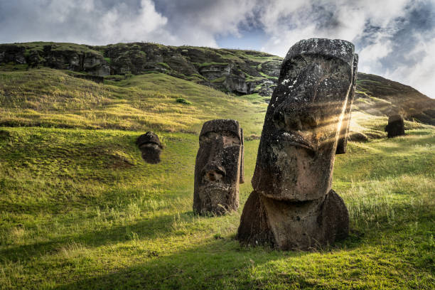 istock Ahu Anakena moai statues at the Easter Island 1332089103