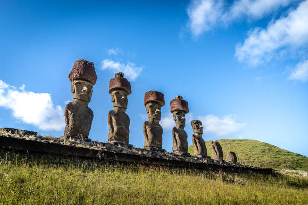 istock Ahu Anakena moai statues at the Easter Island 1332089124