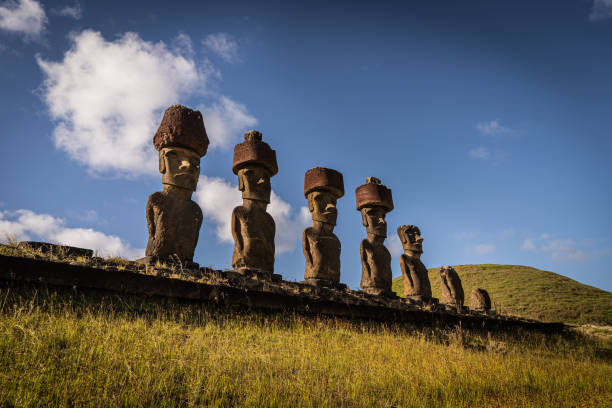 istock Ahu Anakena moai statues at the Easter Island 1332089151