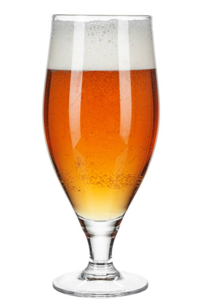 istock Glass of beer isolated on a white background 1332092678