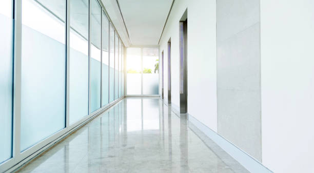 istock Long corridor in the modern hospital 1332096947