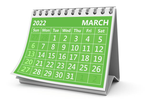 istock Calendar March 2022 1332100685