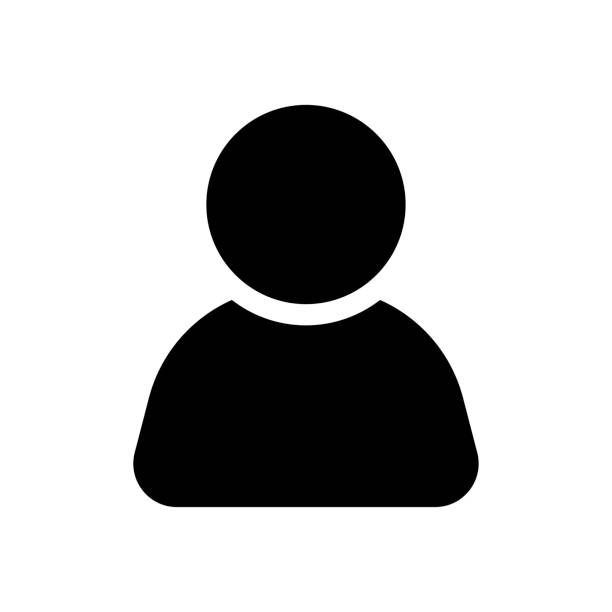 männer-ikone. schwarzes symbol. personensymbol - eine person stock-grafiken, -clipart, -cartoons und -symbole