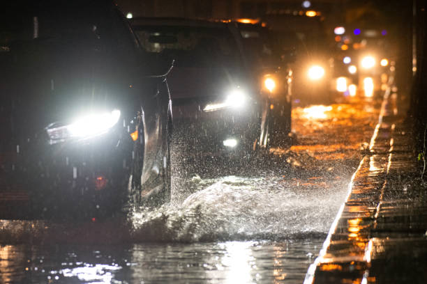 istock rains on the city on streets 1332105752