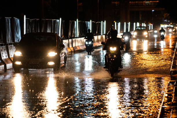 istock rains on the city on streets 1332105801