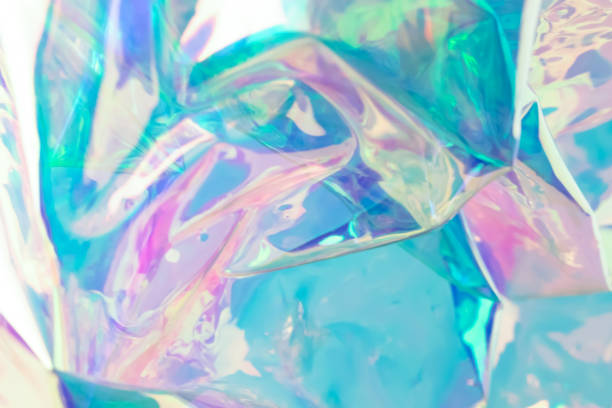 istock Defocused iridescent holographic background. Blurred colorful texture. 1332112377