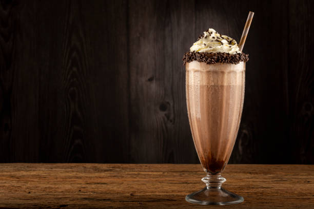 istock Chocolate milkshake with whipped cream. 1332118706