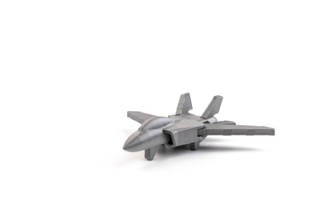 istock Model plane, airliner, airplane created on a 3d printer, on white background. transportation concept 1332123943