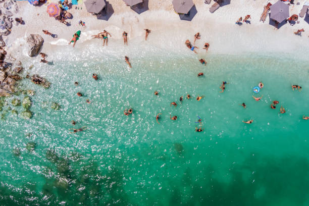 istock marble beach, Thasos island, Greece. 1332125995