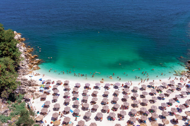 istock marble beach, Thasos island, Greece. 1332126164