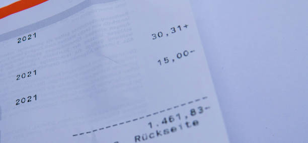 istock Statement of Account with negative Budget 1332128815