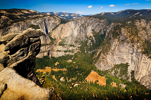 View from the Yosemite National Park with the famous Half Dome, California, USA