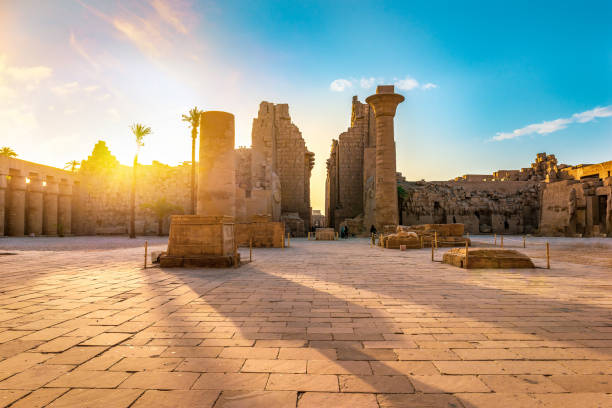 istock Bright sunrise in Karnak 1332133344